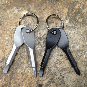 free shipping Portable Stainless Steel Keychain New Arrival Flathead Head Key Ring Key Chain Screwdriver Keychain Silver/Black