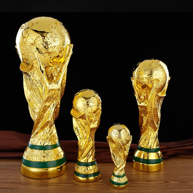 free shipping World Cup Trophy Resin Handicrafts Football Awards Gifts Cool Surprises Home Decoration Creative Football Fans Golden