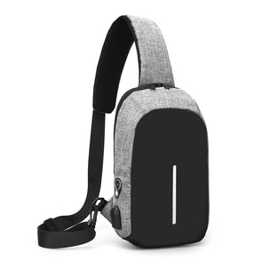 free shipping Men Chest Bags Male Multi-functional Casual Crossbody Bag Men Audio Line USB Charging Chest Bags Anti-theft Messenger Bag SD-013